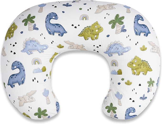 Nursing Pillow for Breastfeeding and Bottle Feeding, Ergonomic Design for Tummy Time & Sitting Support, with Removable & Washable Soft Cover, Hypoallergenic Newborn Baby Pillow for Boys and Girls