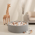 GOGOSO Balls for Ball Pit - Plastic Ball for Toddlers 1-3, Baby Kids Ball Pool Decoration 50 100 200 300 500 1000 (Grey+Coffee+ Beige+White, 500 Balls)