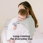 5-Pack Cotton Muslin Burp Cloths Baby Girls, Boys - Soft & Absorbent Spit Up Burp Rags, Large Muslin Towel, Cotton Wash Cloths for Babies, Newborn, Infant, No Shrink, Durable, Neutral (Pine)