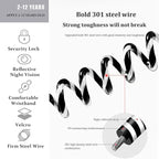 Toddler Harness Walking Leash- Child Anti Lost Wrist Link - Child Safety Harness - Upgrade with Reflective(6.5ft) - for Boys and Girls,Not Easy to Open Without Key (Cool Black)