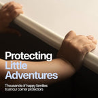 Furniture Edge 16.2ft & Corner Guards | Protective Foam Cushion | 15ft Bumper 4 Adhesive Childsafe Corners | Baby Child Proofing Foam Set and Safe for Table, Fireplace, Countertop | Brown