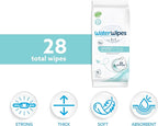WaterWipes On The Go Wipes, 99.9% Water-Based Wipes for Travel, Sports, and to Refresh Skin, Unscented & Hypoallergenic, 28 Count (2 Pack)
