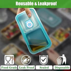 Stainless Steel Snack Containers with Lids - condiment containers with lids, reusable double compartment snack containers, Grab and Go Snack Containers Dishwasher Safe for School, Work, travel