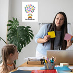 SHLINCO Thank You School Bus Driver Gift, Creative Fingerprint Art Ornaments, Students Thank You For The School Bus Driver Gift, Can Be Used For Desktop Decoration