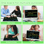 19 Inch LCD Writing Tablet for Kids Ages 3-9, Reusable Doodle Board with Stylus Pen, Type-C Rechargeable Drawing Pad, Educational Travel Toy for Boys & Girls, Perfect Birthday & Holiday Gift Green