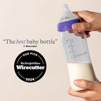 Lansinoh Anti-Colic Glass Baby Bottles, 8 Ounces, 4 Count Bottles for Feeding, Baby Essentials, Includes 4 Medium Flow Nipples, Size M