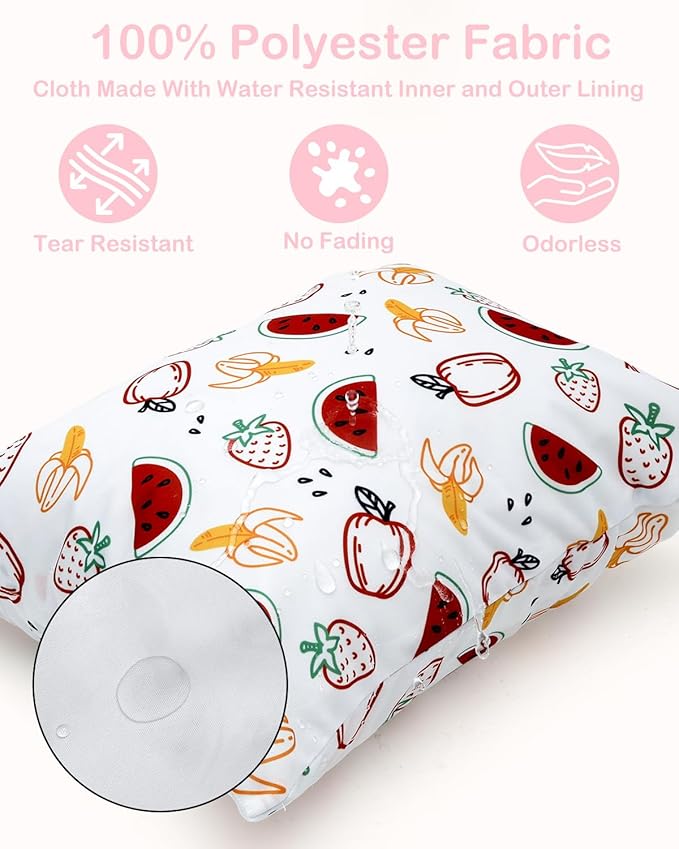 ALVABABY 3 Cloth Diaper Wet Dry Bags Waterproof Reusable with Two Zippered Pockets Travel Beach Pool Daycare Soiled Baby Items Yoga Gym Bag for Swimsuits or Wet Clothes Small Medium Large 3L-ZM27