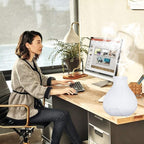 BZseed Aromatherapy Essential Oil Diffuser 550ml 12 Hours White Wood Grain Aroma Diffuser with Timer for Large Room, Home, Baby Bedroom, Waterless Auto Shut-Off, 7 Colors Lights Changing