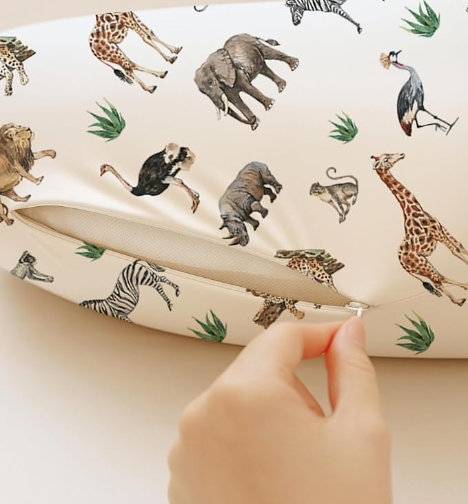 Nursing Pillow Covers 2 Pack, Breastfeeding Pillow Slipcovers Soft and Stretchy, Nursing Covers for Baby Girls Boys Newborn