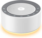 Kipcush White Noise Sound Machine with Nursery Lamp, Mood Lighting, 7 Colour Night Light, 30 Soothing Sounds for Baby/Adult. Timer, Plug in, Memory Function, Touch Control