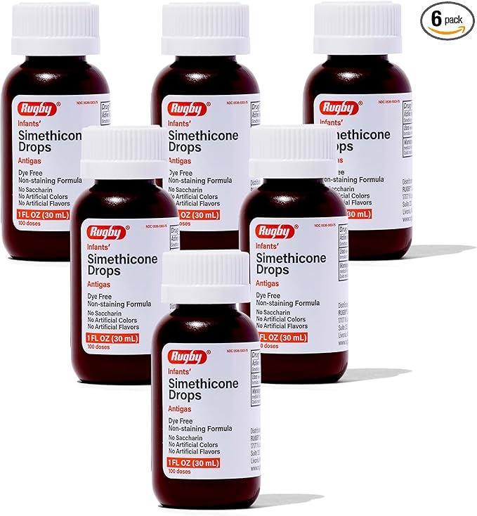 MAJOR Dye-Free Infants' Gas Drops - Simethicone 20 mg Liquid Drops for Newborns, Babies, Toddlers, and Kids - Fast Relief from Gas Discomfort - No Artificial Colors or Flavors - 1 Fl. Oz. (6 Pack)