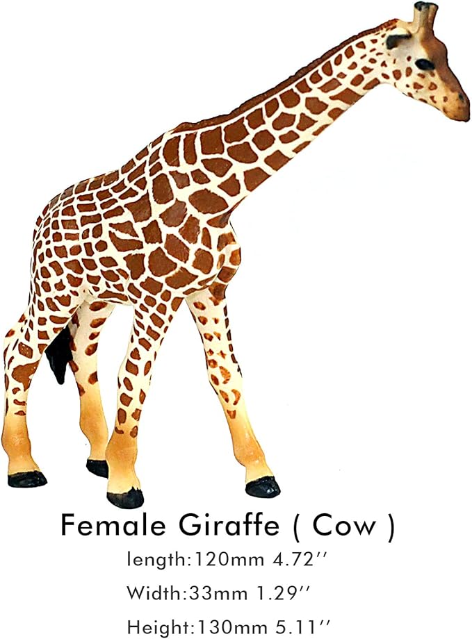 FUNSHOWCASE African Jungle Animals Toy Giraffes Figure Realistic Plastic Figurine Playset Lot 2-Piece