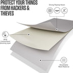 VENTURE 4TH Passport Holder Neck Wallet with RFID Blocking Nylon Lining - Hidden Neck Pouch for Travel (Sleek Silver)