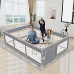 Large Baby Playpen 74"x50" with Mat Play Pens for Babies and Toddlers, Large Play Yards for Indoor & Outdoor with Zipper Gates