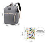 Diaper Bag with Changing Station,Baby Diaper Bag Backpack,7 in 1 Travel Diaper Bag,Baby Bag Mommy Bag With USB Charging Port (Grey)