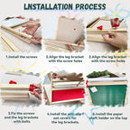 Easel for Kids,Adjustable Wooden Art Easel for Kids,114+ Art Supplies,Double Sided Magnetic Chalkboard and White Board for Kid,Drawing and Painting for Aged 2-4,5-7,8-12,2 Paper Rolls