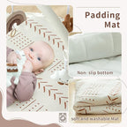 Razee Baby Gym Mat Infant Activity Gym Mudcloth Baby Activity Center with Play Mat with 5 Toys for Babies as Shower Use