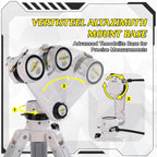 Telescope 90mm Aperture 900mm - Vertisteel AZ Mount Base, High Precision Adjustment, Magnification 45-450x, Wireless Remote, Phone Adapter - Ideal for Astronomy Enthusiasts and Beginners (White)