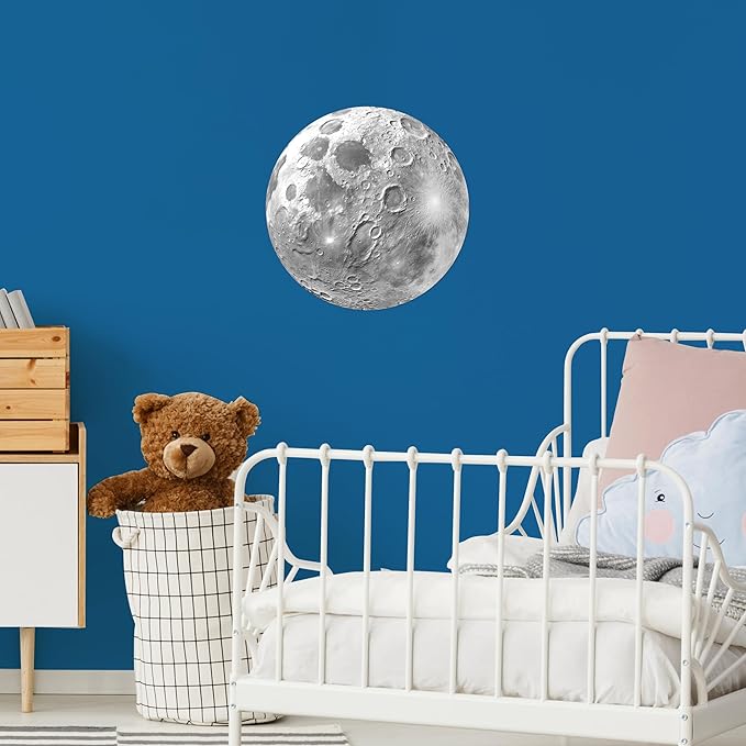 Glow in The Dark Sun for Ceiling, Luminous Planet Wall Sticker, Kids Bedroom Wall Decal, Sticky Fluorescence Sun, Gift for Boys and Girls (Blue)