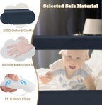 BABY JOY Bed Rails for Toddlers, Extra Long, Swing Down Safety Bed Guard for Convertible Crib, Folding Baby Bedrail for Kids Twin, Double, Full Size Queen & King Mattress (71", Dark Gray)