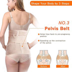 TiRain 3 in 1 Postpartum Belly Support Recovery Belly/Waist/Pelvis Belt C Section Postpartum Belly Wrap Band Corset waist trainer