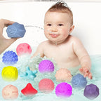 24 Pcs Sensory Balls for Toddlers, Sensory Baby Toys, Montessori Toy for Babies Squeeze, Infant Toys Soft Multi Ball Set Gifts with Bright Color Textured