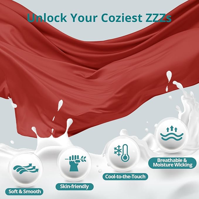 Sasttie Pregnancy Pillows for Sleeping, U Shaped Cooling Full Body Pillow with Removable Cover, Pregnant Women Must Haves, Maternity Essential, Red