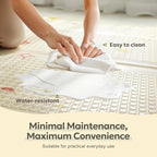 Extra Large Foldable Play Mat, Reversible Baby Play Mat with Edge Reinforcement, Non-Toxic & Waterproof Baby for Floor, Foam Playmat with Travel Bag, Rainbow, Cloud & Moon, 71"x59"