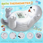 Baby Bath Thermometer, Cute Otter Floating Water Thermometer for Newborns & Infants, Safe and Accurate Room and Bathtub Temperature Monitor, Grey