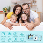 Kids Camera Toys,48MP Dual Lens with 64G SD Card and Cartoon Soft Cover for 3-8 Year Old Girls Boys (Bluer)