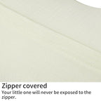 Onacosht Muslin Nursing Pillow Cover Soft 100% Cotton Feeding Pillow Slipcover Fits Standard Infant Nursing Pillow for Baby Boy and Girl, Ivory White