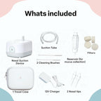 Hospital Grade Nasal Aspirator For Baby – Electric Nose Sucker for Baby & Toddler with 3-Level Suction, Portable & Rechargeable Mucus Removal for Breathing Relief, Cordless Booger Sucker & Snot Sucker