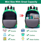 Accmor Toddler Backpack Leash with Anti Lost Wrist Link, Cute Mini Child Walking Harnesses Keep Kids Close Back Pack Rope Tether Rein for Baby Boys (Green/Dino)