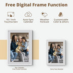 10.1" Digital Calendar Chore Chart – 1080P Full HD Interactive Touchscreen, Smart Family Planner, Hearth Display Digital Wall & Desk Mountable for Seamless Scheduling