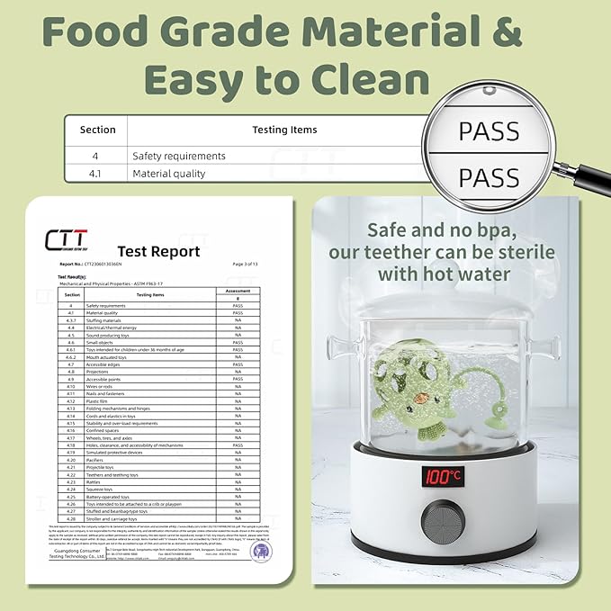 Baby High Chair Toys Teething Chew - Baby Suction Table Toys, Teething Silicone Teethers, Table, Food Grade Silicon for 6 12 18 Months (Green)