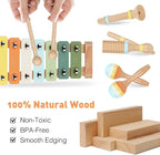 Toys for 1 2 3 4 Year Old Boys Girls, Musical Instruments Set for Toddler Age 1-2 2-3 3-4, Baby Montessori Toy Gifts for Early Learning, Christmas Birthday Gift for Toddler Boy Girl Toys