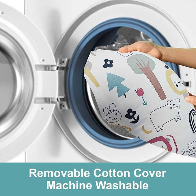 Nursing Pillow, Ergonomic Support Breastfeeding Pillow for Easier Breast Feeding and Bottle Feeding, Baby Feeding Pillow with Machine Washable Cotton Cover (Cartoon)