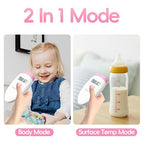 Non-Touch Forehead Thermometer, Digital Infrared Thermometer 2 in 1 for Adult and Kids Baby Thermometer with Fever Alarm