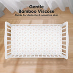 KeaBabies 2-Pack Baby Crib Sheets for Boys, Girls - 52x28 Viscose Derived from Bamboo Toddler Bed Sheets Neutral, Fitted Crib Mattress Cover for Standard Baby Bedding, Soft & Cozy(Nibbles/Bruce)