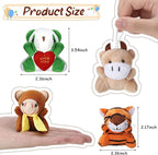 Zhanmai 100 Pcs Mini Plush Stuffed Animal Bulk Small Animal Toys Keychain Party Favors Easter Egg Stuff for Kids Birthday Valentine Carnival Classroom Prizes Gift Goodie Bag Filler (Forest Animals)