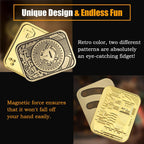 Cool Chip Fidget Slider for Kids, Fidget Toys Adults Metal Magnetic Fidgets Desk Toys, EDC Gadgets Anxiety Stress Relief Desk Toys, ADHD Tools for Adults Mens Gifts for Him & Dad, Boyfriend