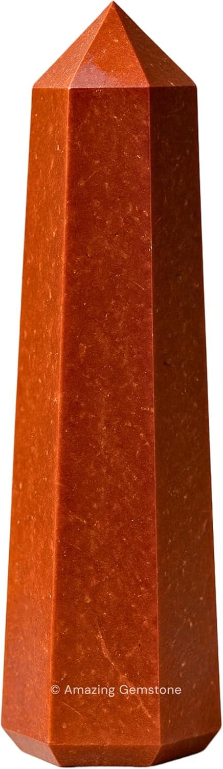 Amazing Gemstone Red Jasper Crystal Towers - Natural Healing Crystal Point Obelisk for Reiki Healing and Crystal Grid (2 Inch to 3 Inch)