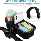 Accmor Stroller Cup Holder with Tray, Universal Cup Holder, Bike Bottle Holder, 360° Rotatable Large Caliber Drinks Holder for Stroller, Bike, Wheelchair, Walker