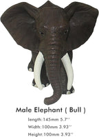 FUNSHOWCASE African Jungle Animals Toy Elephants Figure Realistic Plastic Figurine Playset Lot 3-Piece