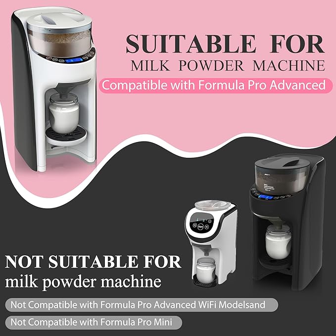 1 Sets Replacement Funnel Compatible with Baby Brezza Replacement Parts Funnel and Cover Baby Formula Dispenser, Grey