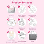 Spectra Baby S2 Plus Premier Electric Breast Pump with Grey Tote Premium Accessory Kit - 24 mm