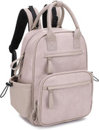 JESSIE & JAMES Saturday EDC Diaper Bag Backpack Multi Function Diaper Bag with Changing Pad & Stroller Straps_Light Stone