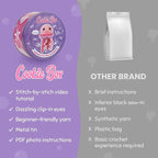 Cookie Box Crochet Kit for Beginners - Learn to Craft Amigurumi Stuffed Animals - Knitting Gift for Kids and Adults - Beginner-Friendly Yarn - Stitch-by-Stitch Video Tutorial - Jellyfish Jenny