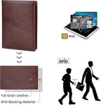 Polare Luxury RFID Blocking Leather Passport Holder Travel Wallet For Men and Women (Coffee)