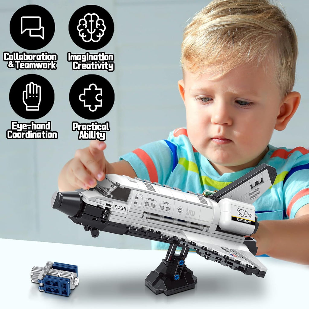 Space Shuttle Building Block Sets,Spaceship Building Toy Model for Adults & Boys,Design Collection for Home or Office Decor(536PCS)